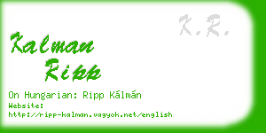 kalman ripp business card