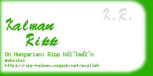 kalman ripp business card